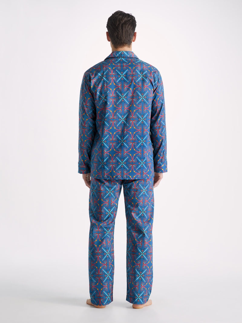 Men's Classic Fit Pyjamas Ledbury 64 Cotton Batiste Multi - 4