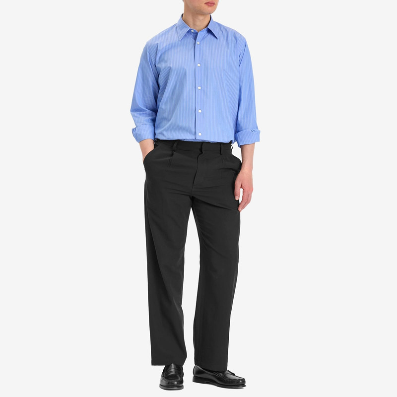 AURALEE Auralee Suvin High Count Cloth Stripe Shirt outlook