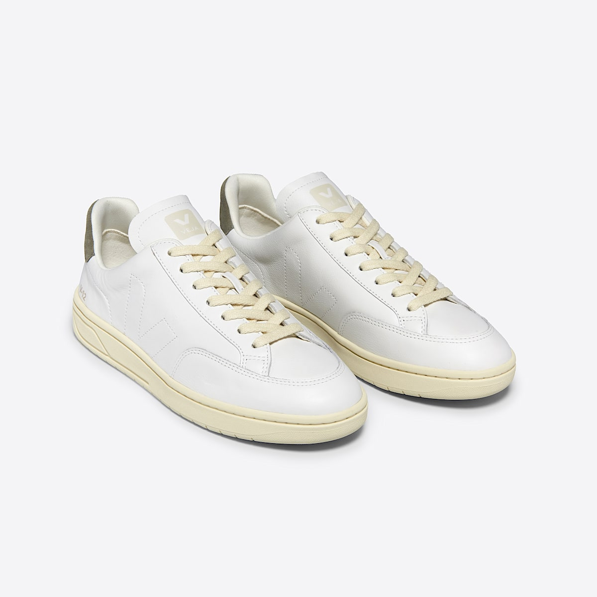V-12 STITCH LEATHER WHITE KAKI - 2