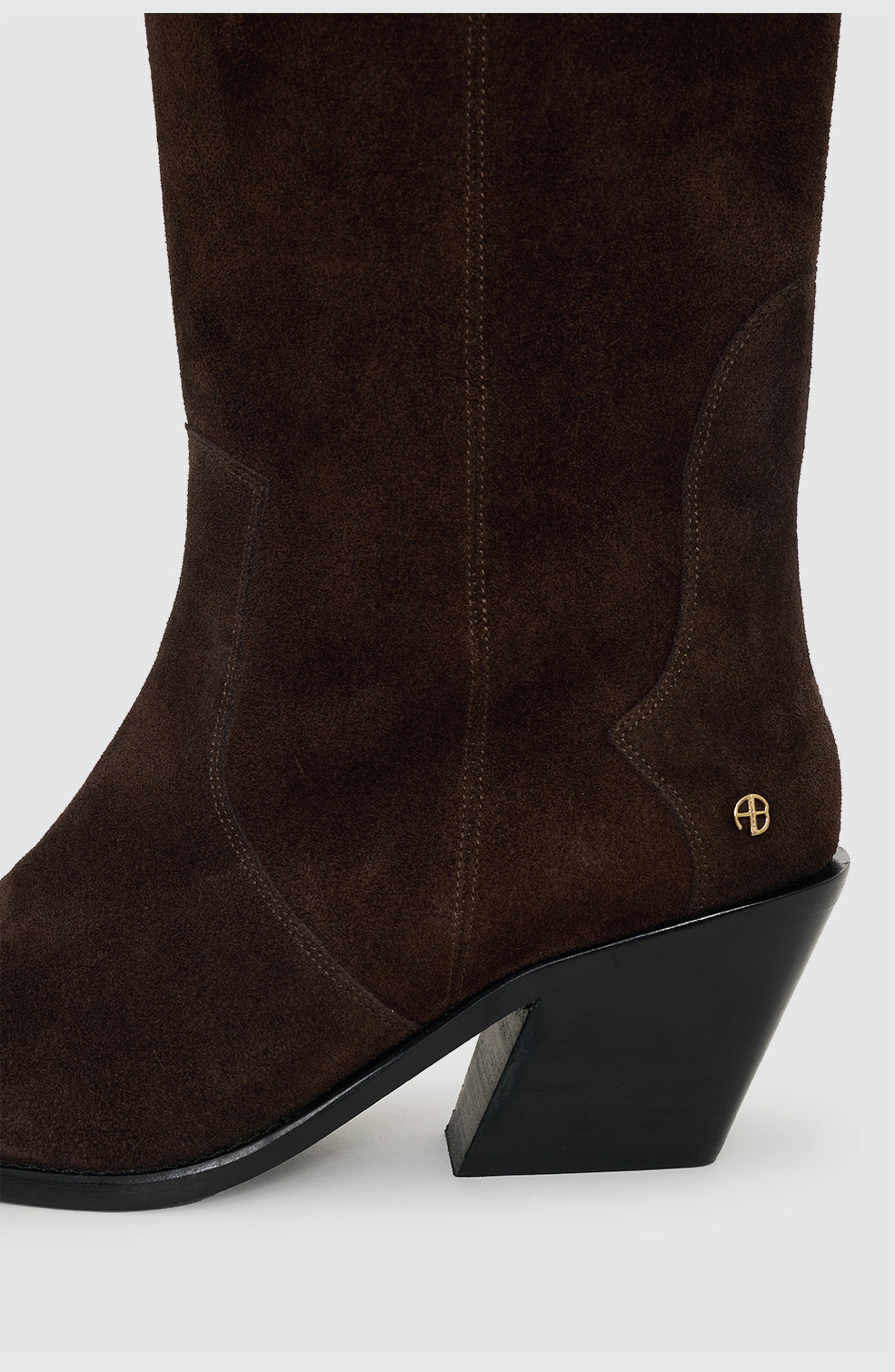 ANINE BING Tania Tall Suede Boots in Dark Brown Suede at Nordstrom - 5
