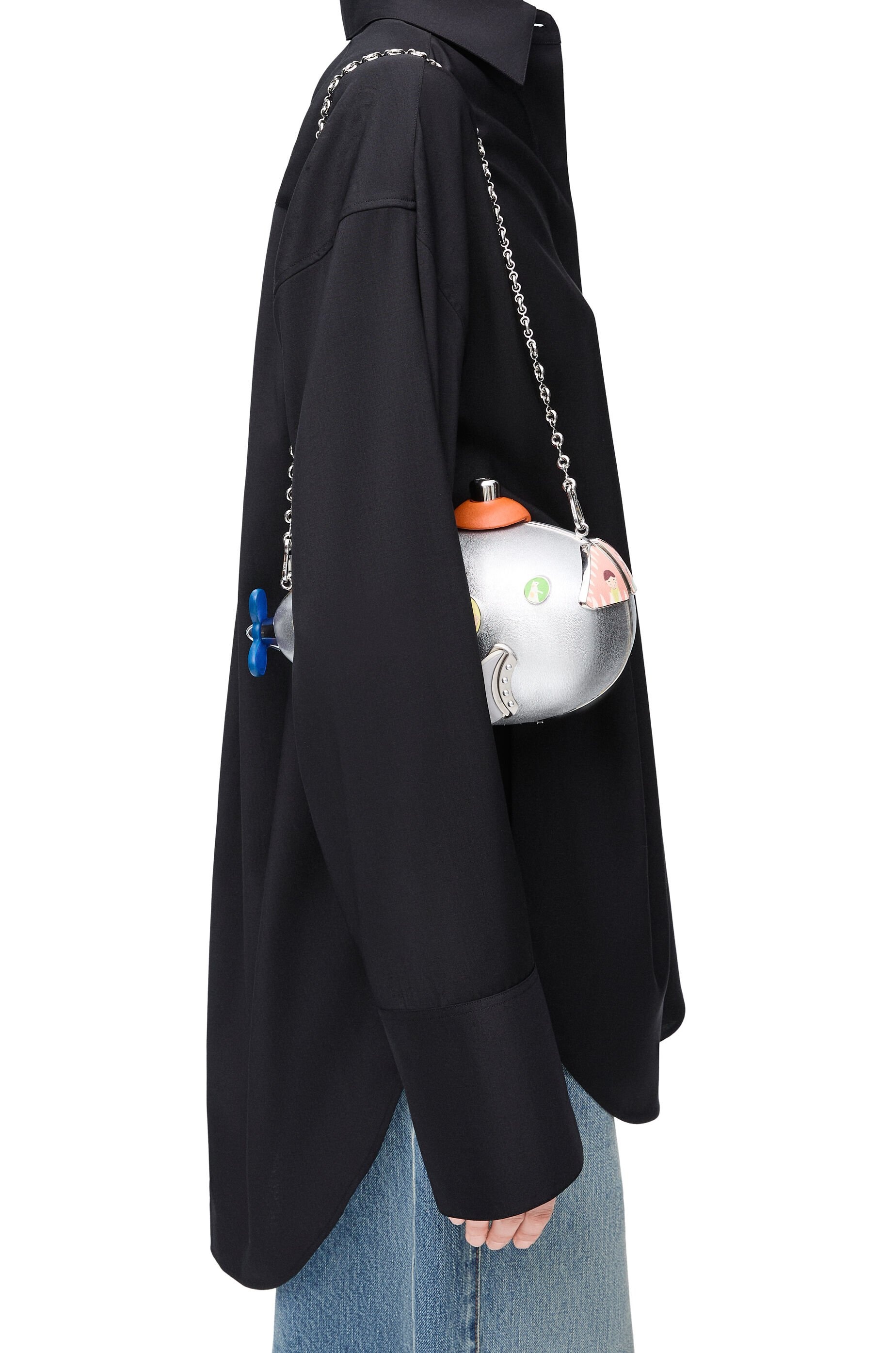 Submarine bag in metal and nappa - 3