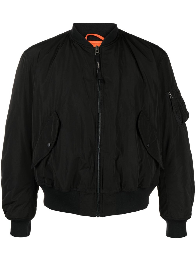 logo-print bomber jacket 1