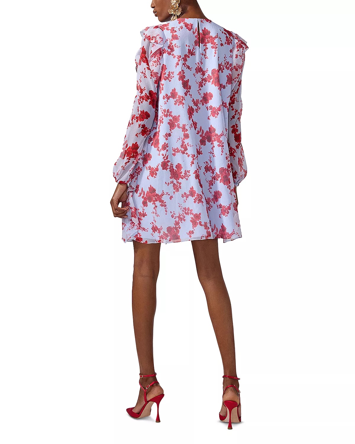 Silk Ruffled Mini Dress - 3