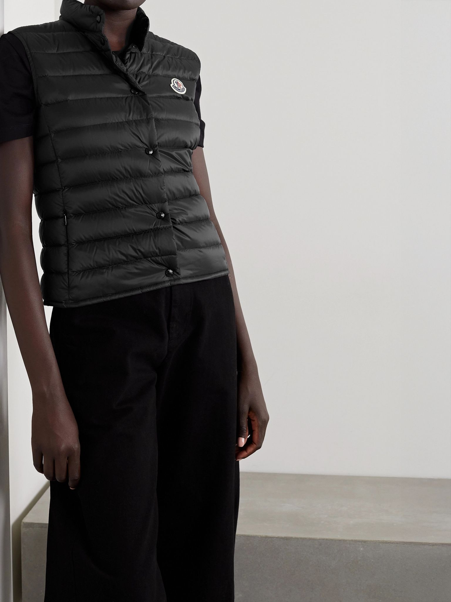Liane quilted shell down vest Black - 3