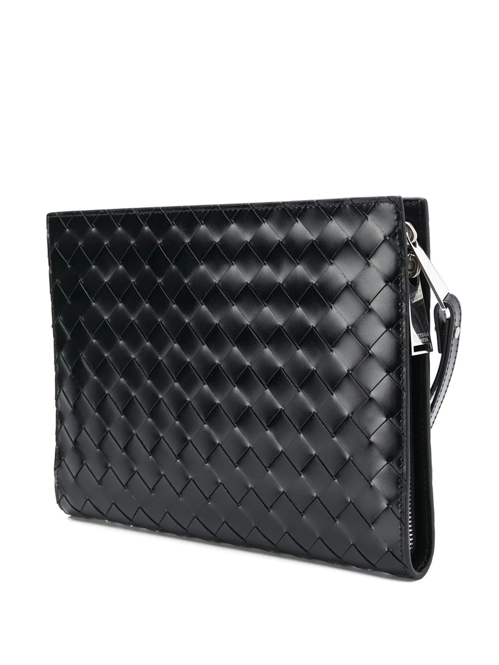 intrecciato-weave clutch - 3