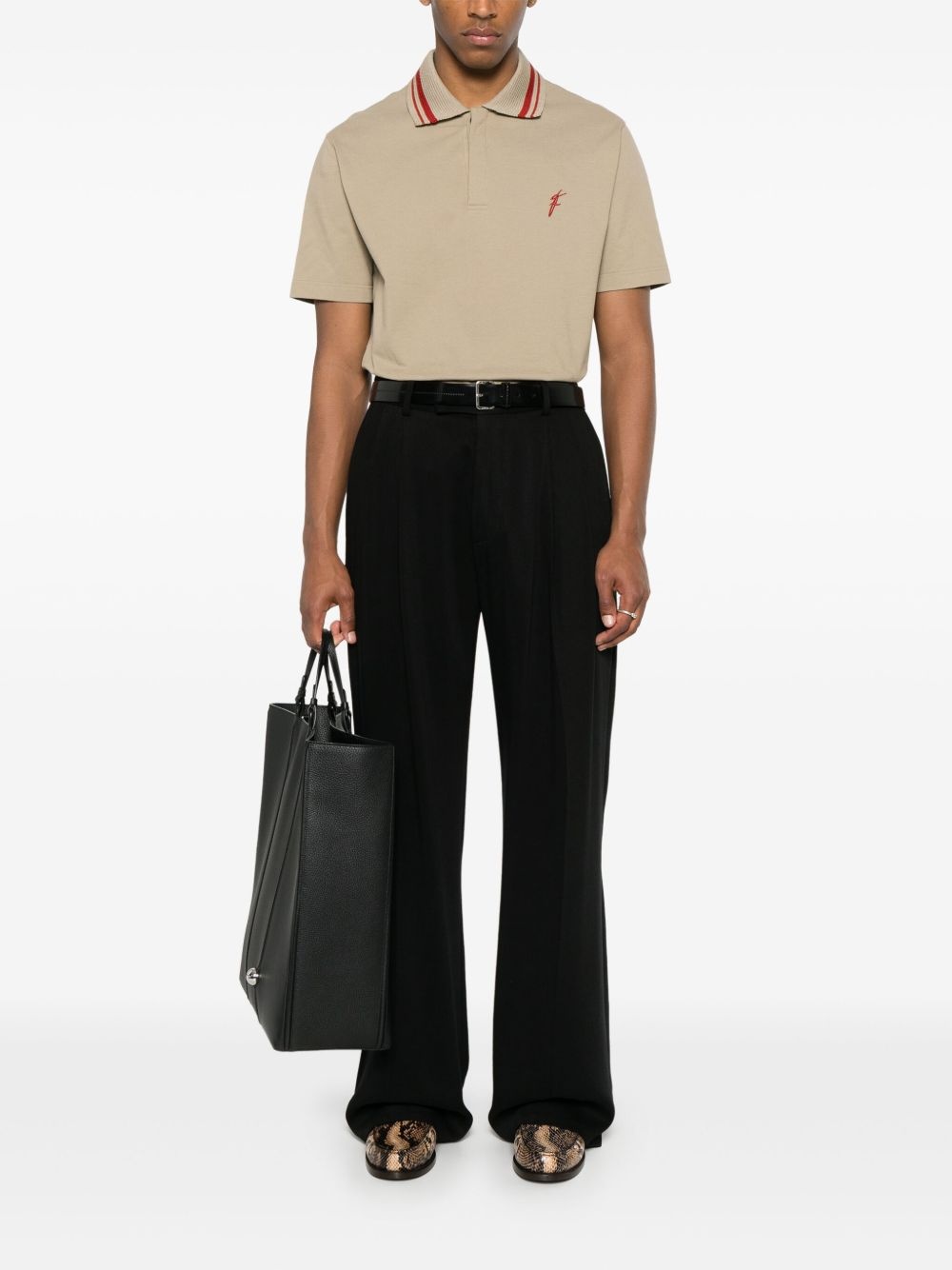 embroidered-logo polo shirt - 2