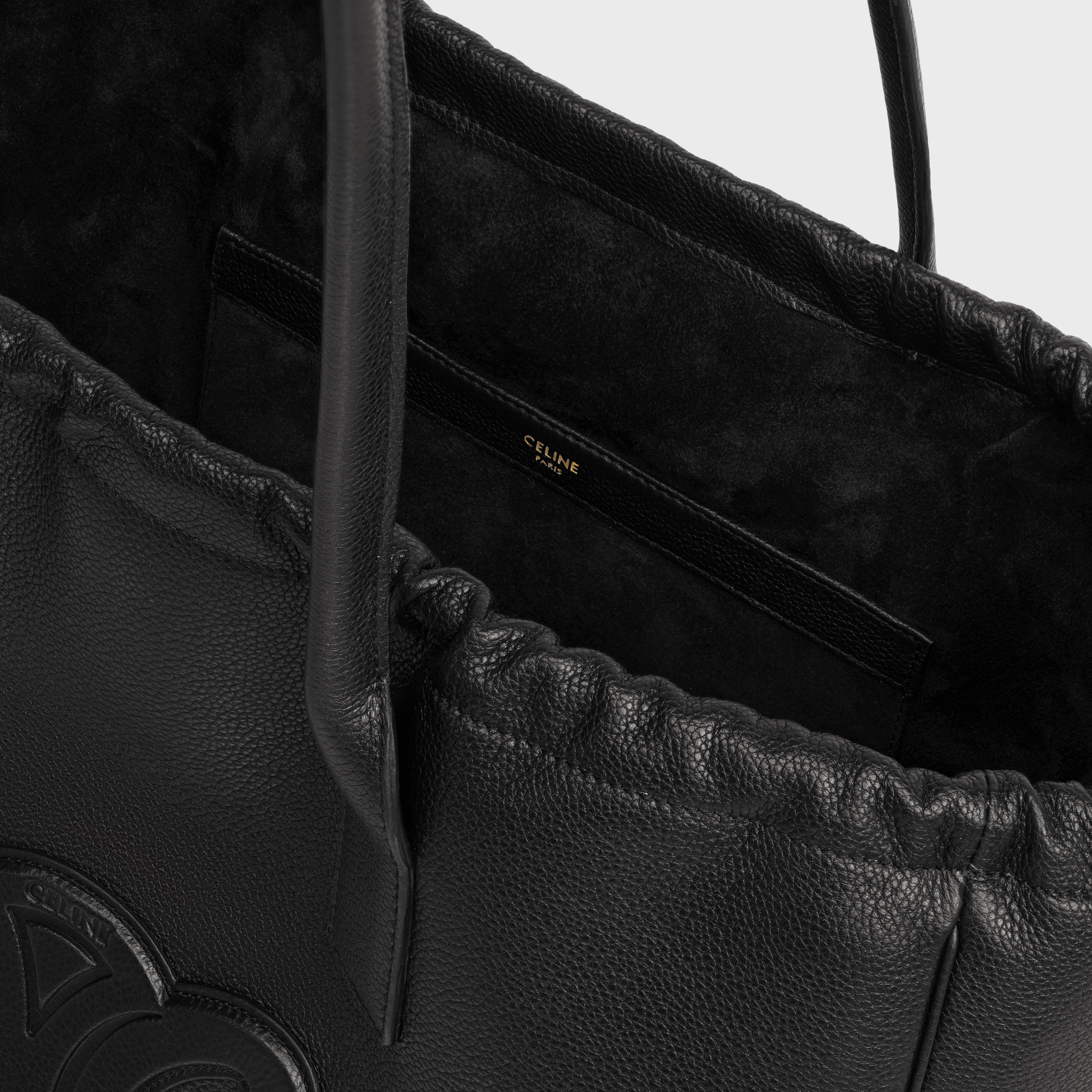cabas drawstring cuir triomphe in Grained calfskin - 4