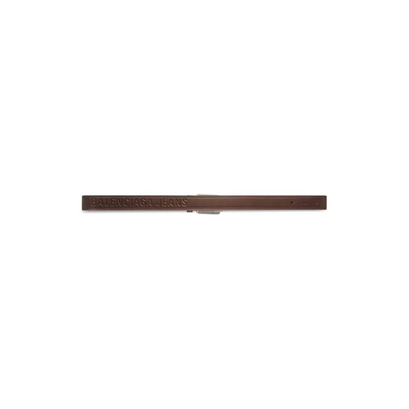 BALENCIAGA Men's Jeans Stitch Belt in Brown outlook