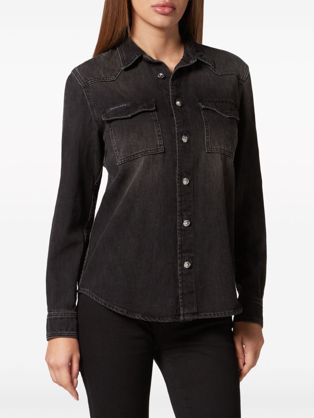 long-sleeve denim shirt - 2