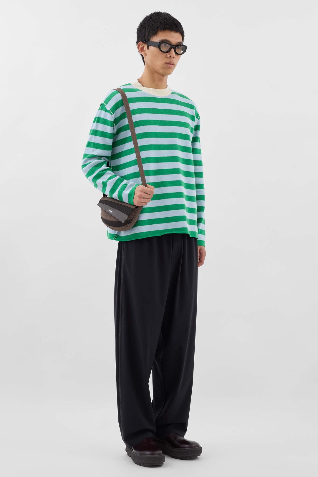MAGLIA UNITA LONGSLEEVE SHIRT / anthracite & green stripes - 3