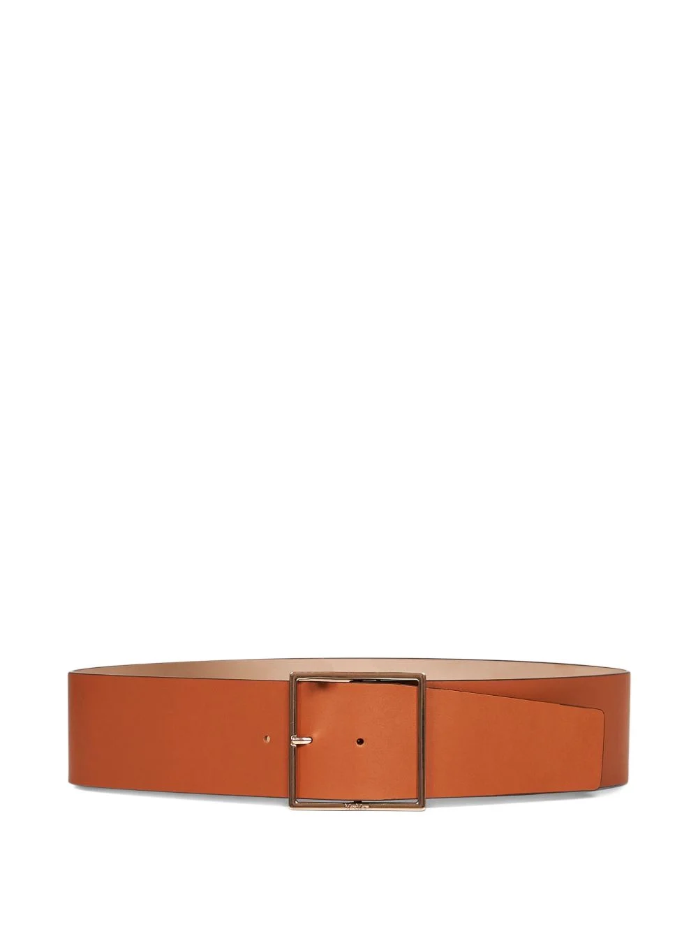 square-buckle leather belt - 1