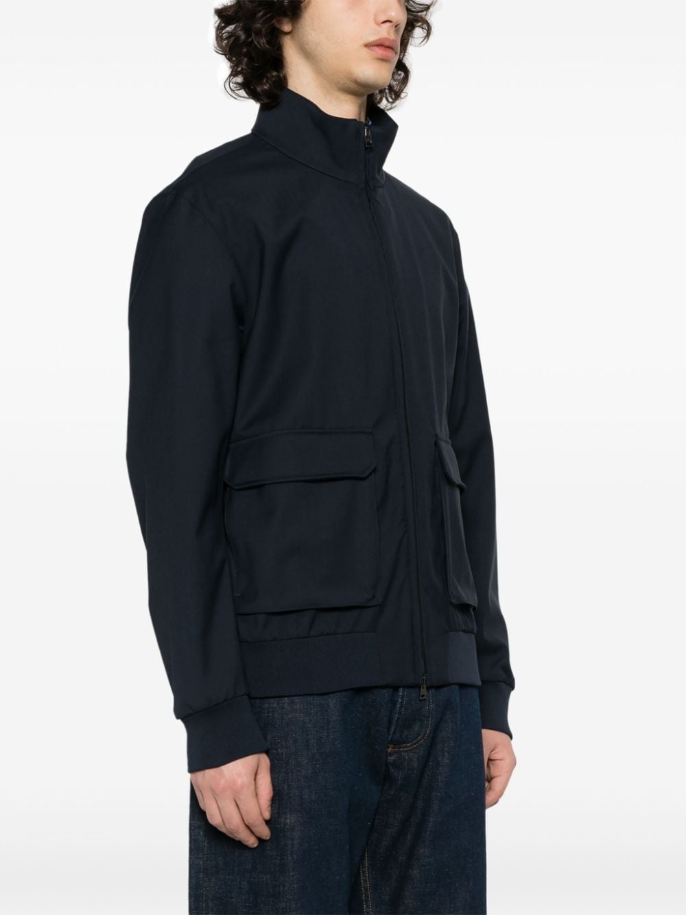 patch-pocket virgin wool jacket - 5