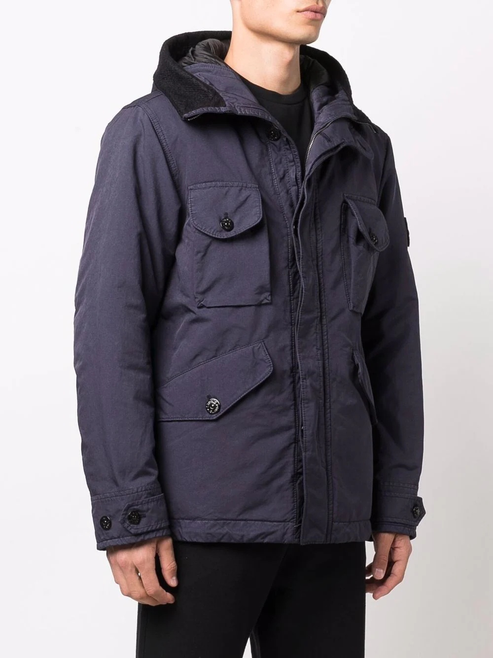 Compass-patch hooded jacket - 3