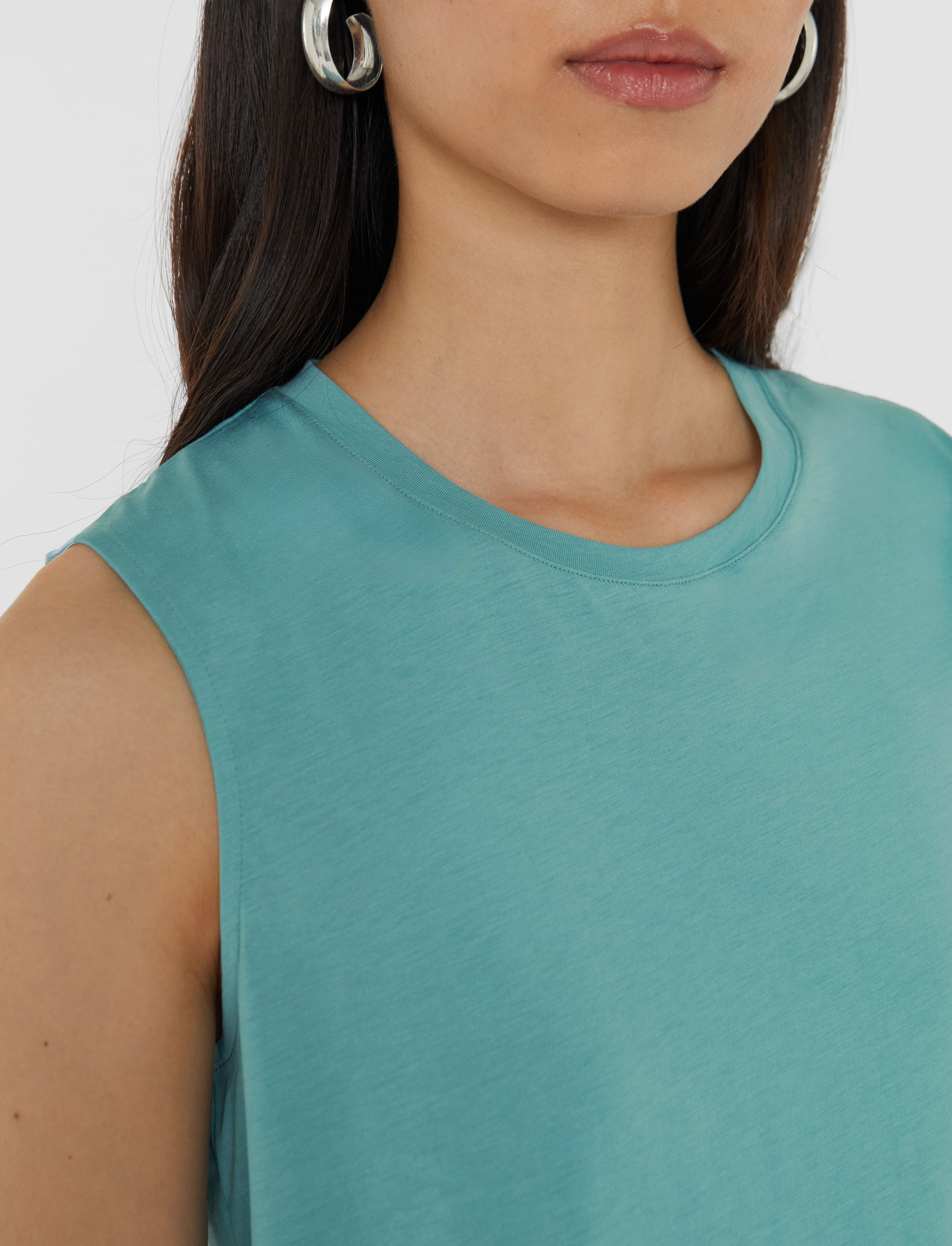 Cotton Silk Jersey Tank Top - 4