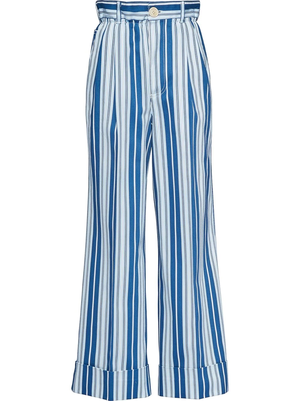 striped wide-leg jeans - 1