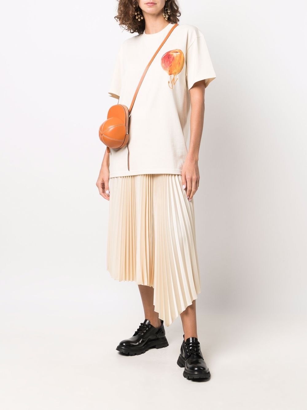 peach-print logo T-shirt - 3