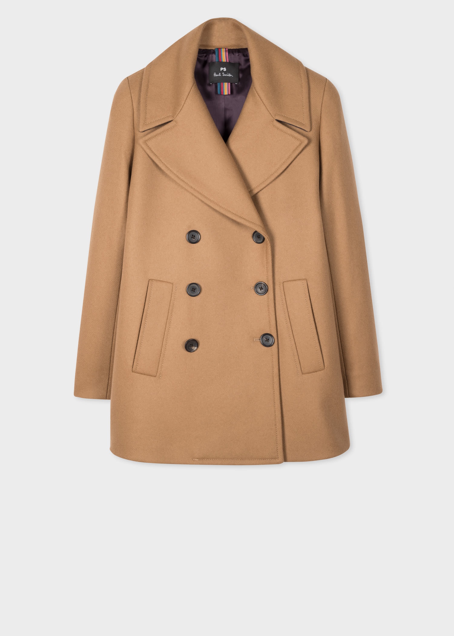 Cashmere-Wool Pea Coat - 1