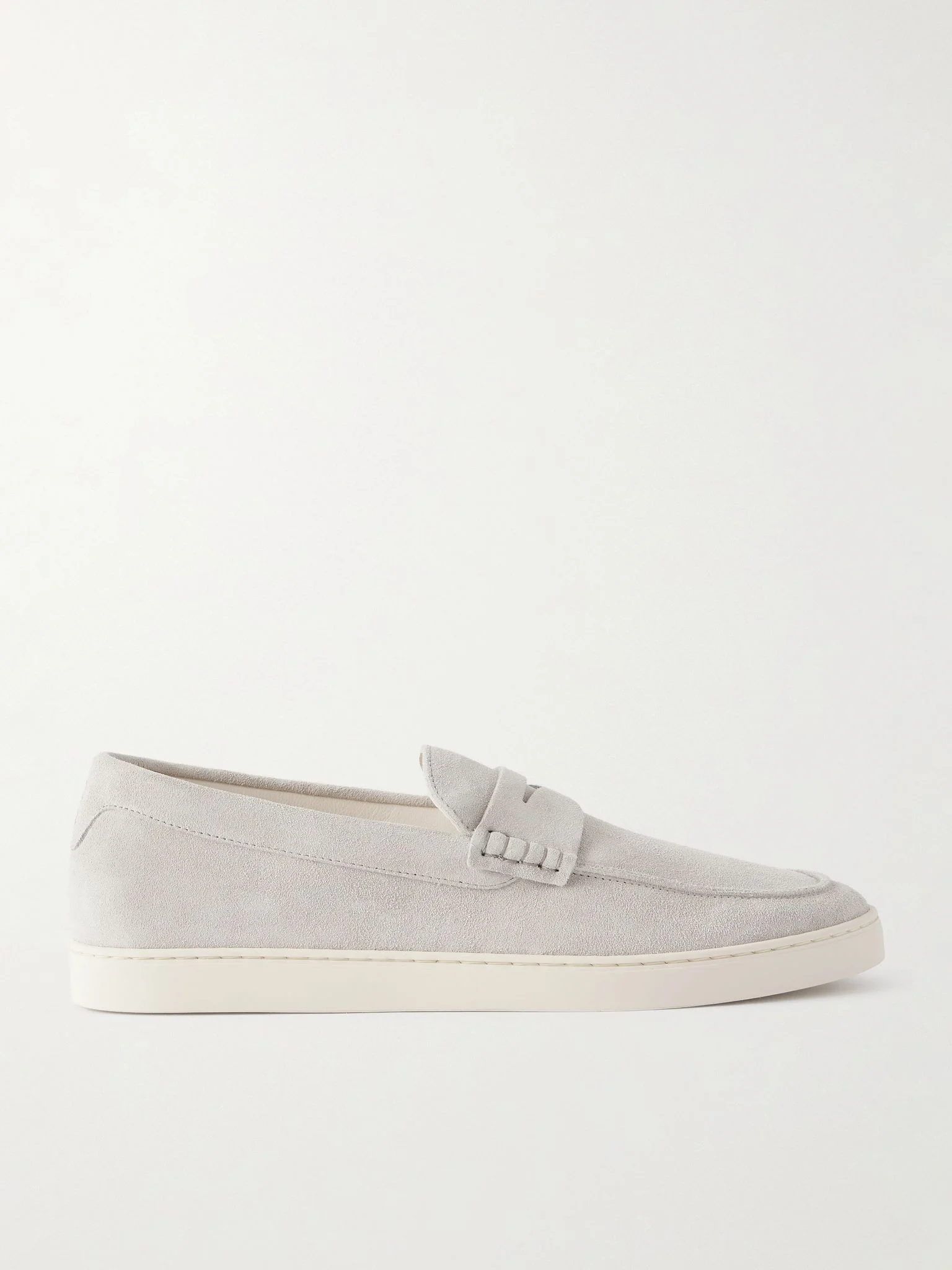 Suede Penny Loafers Light gray - 1