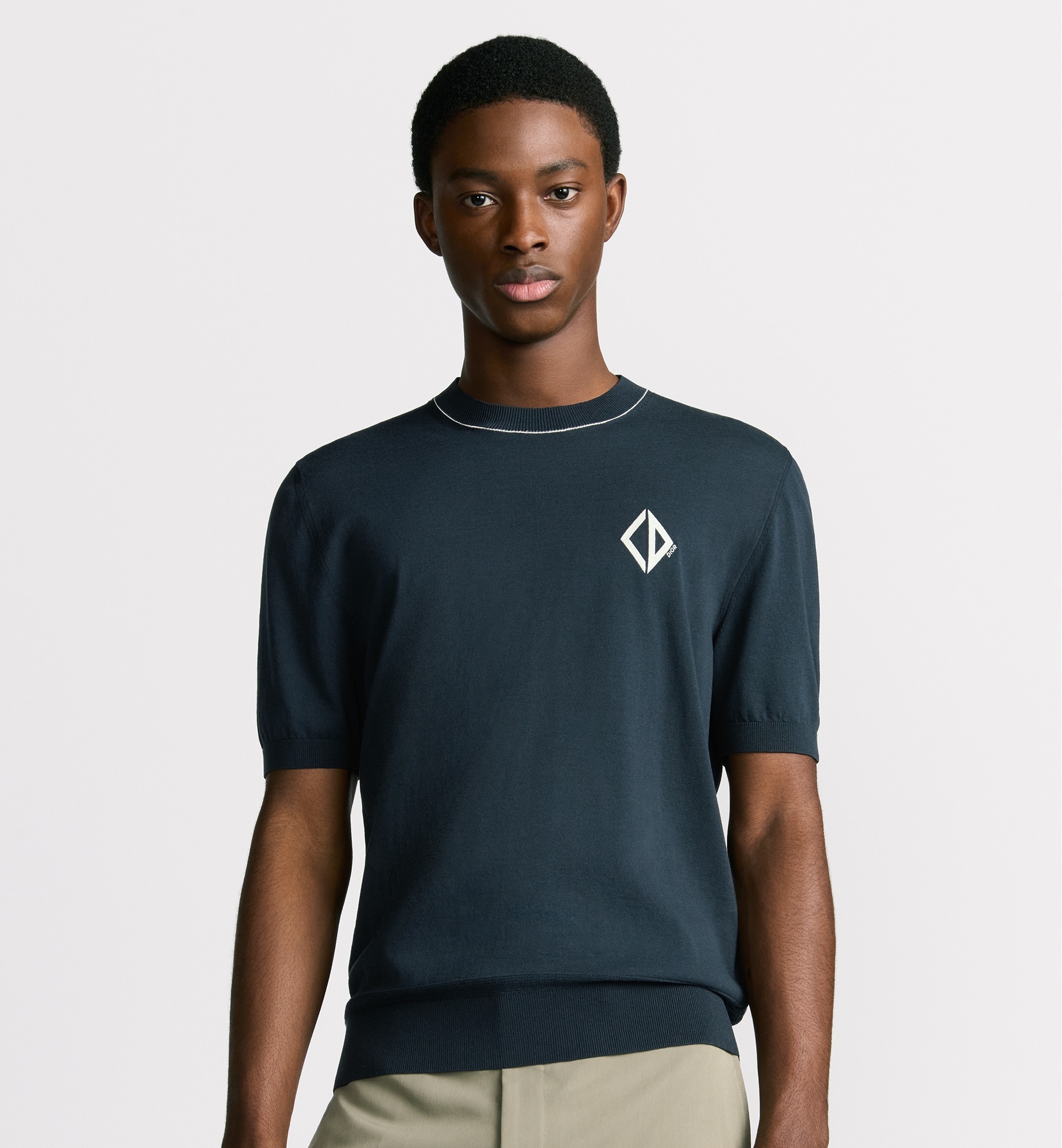 CD Diamond Short-Sleeved Sweater - 2