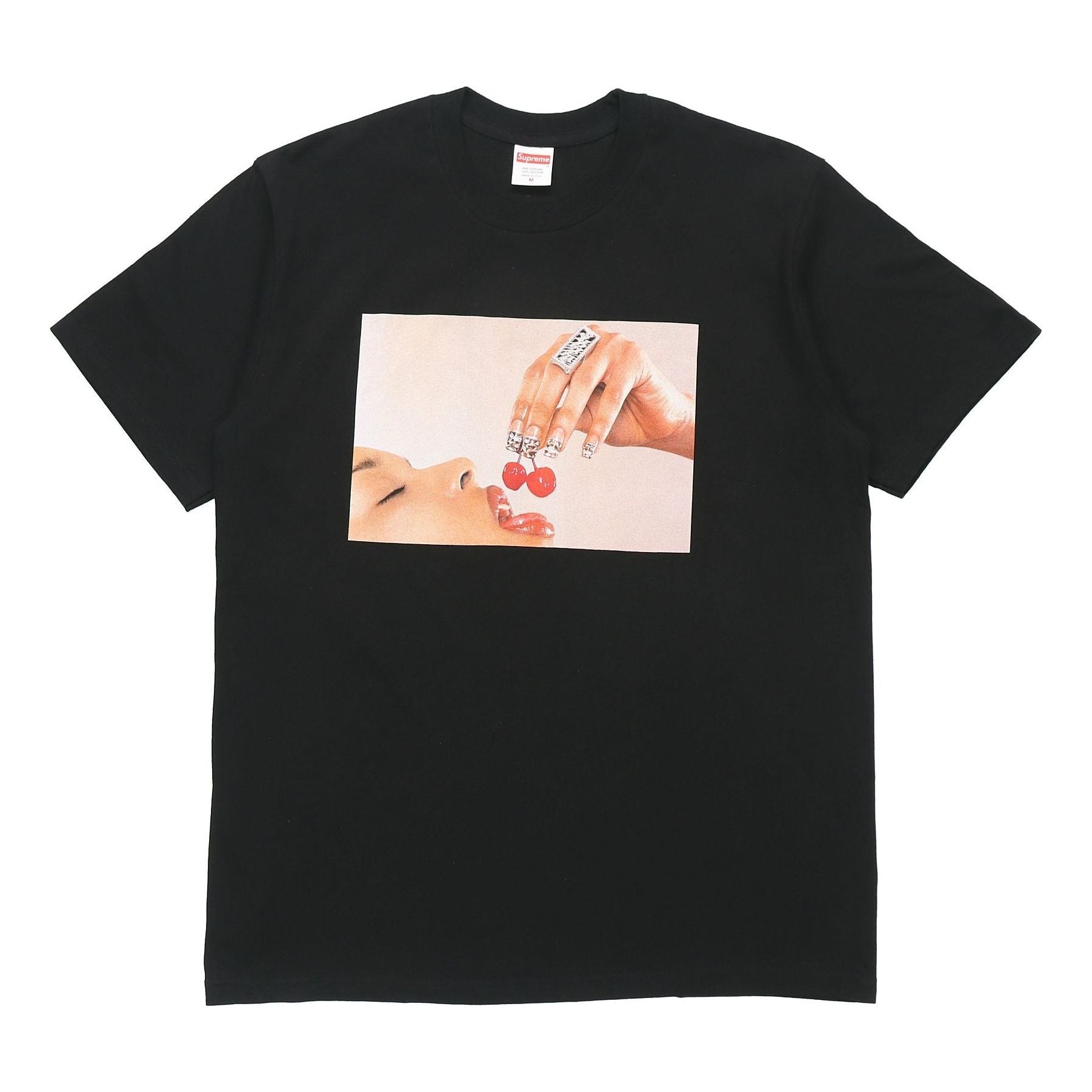 Supreme SS20 Week 1 Cherries Tee Cherry Round Neck Short Sleeve Unisex Black SUP-SS20-279 - 1