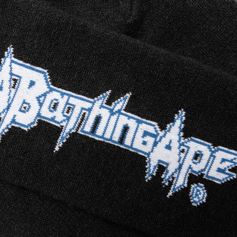 A BATHING APE® MULTI LOGO LONG SOCKS - BLACK outlook
