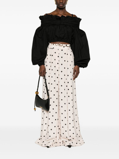 Zimmermann Double Tuck polka-dot palazzo pants outlook