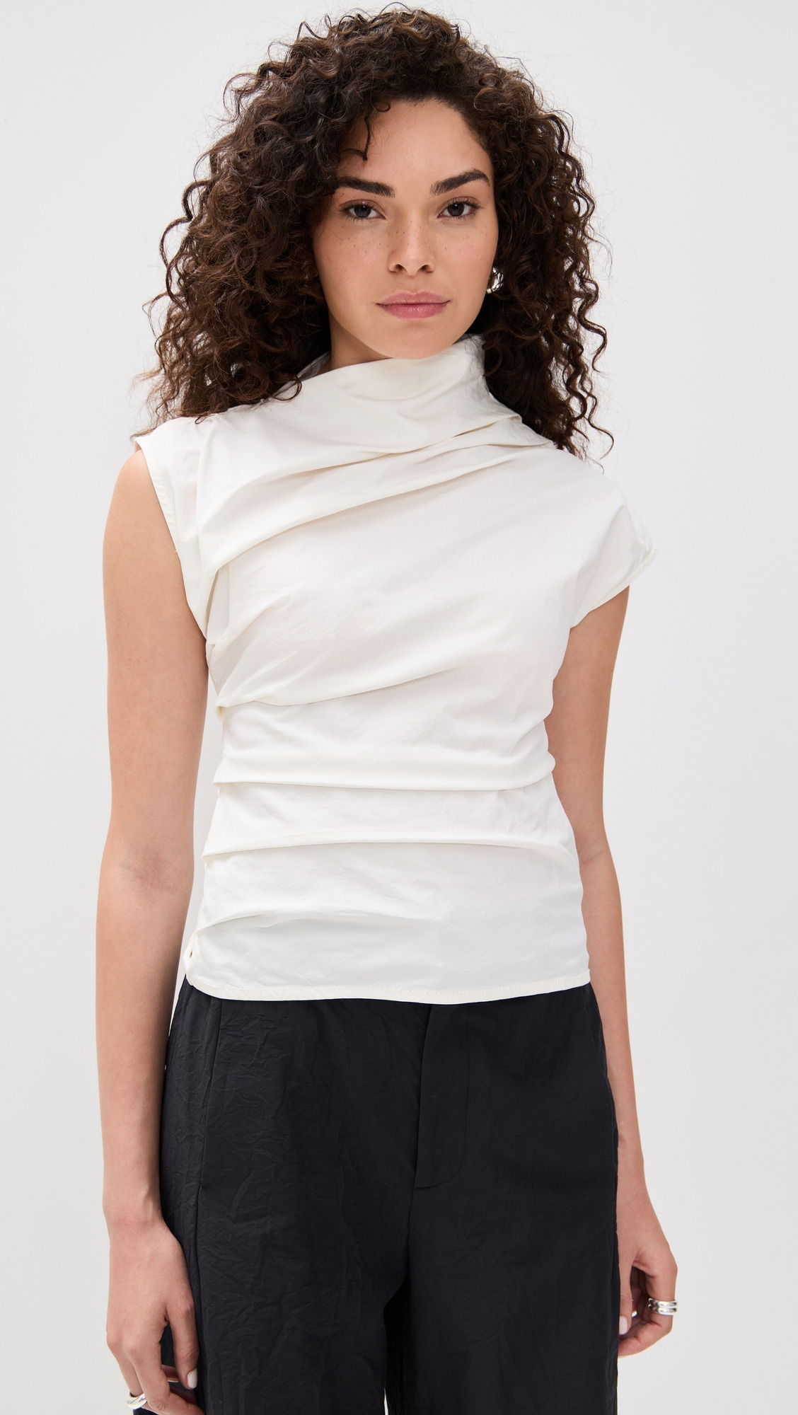 Stretch Cotton Ruched Top - 6
