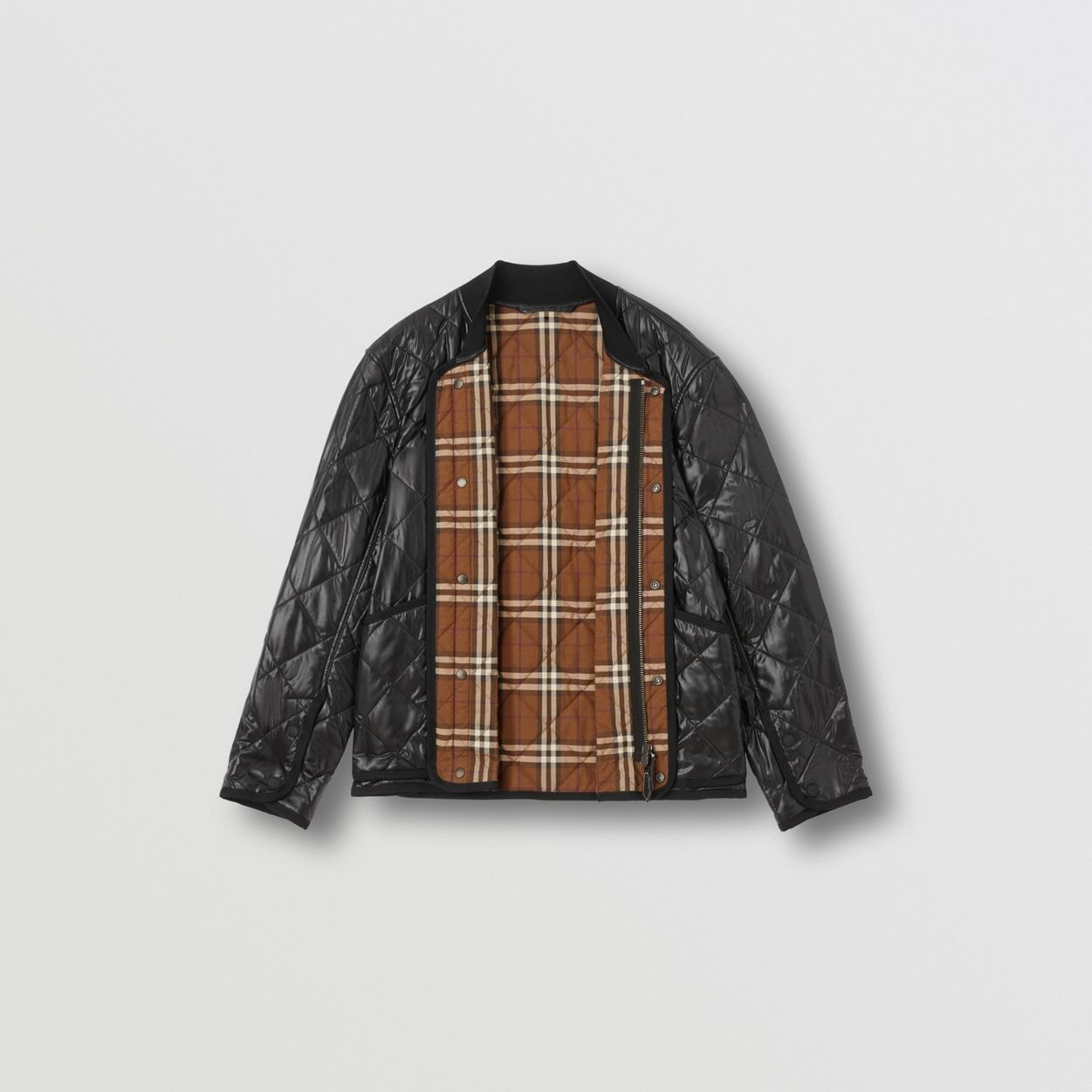 Diamond Quilted Nylon Bomber Jacket - 6