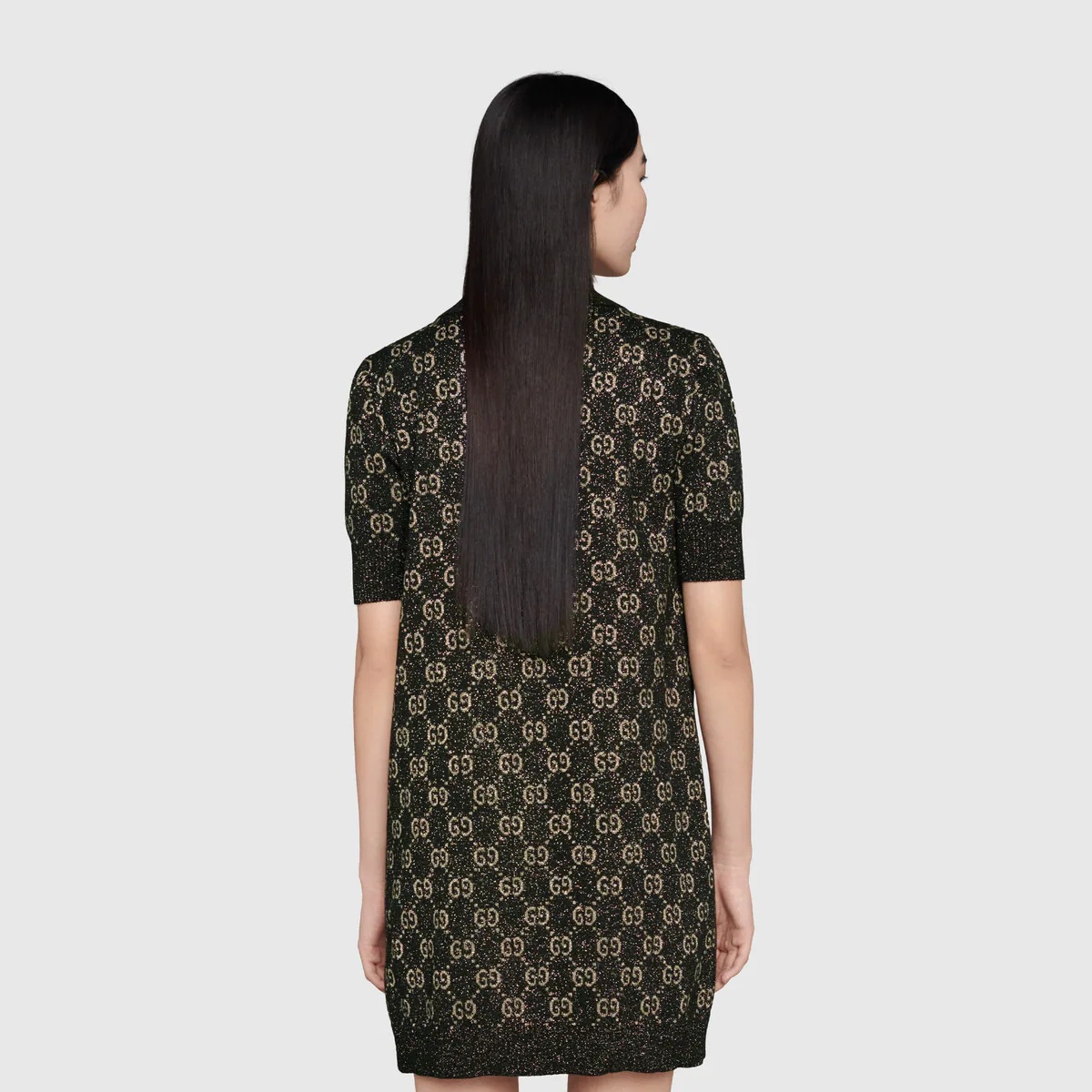 Lamé GG jacquard polo dress - 4