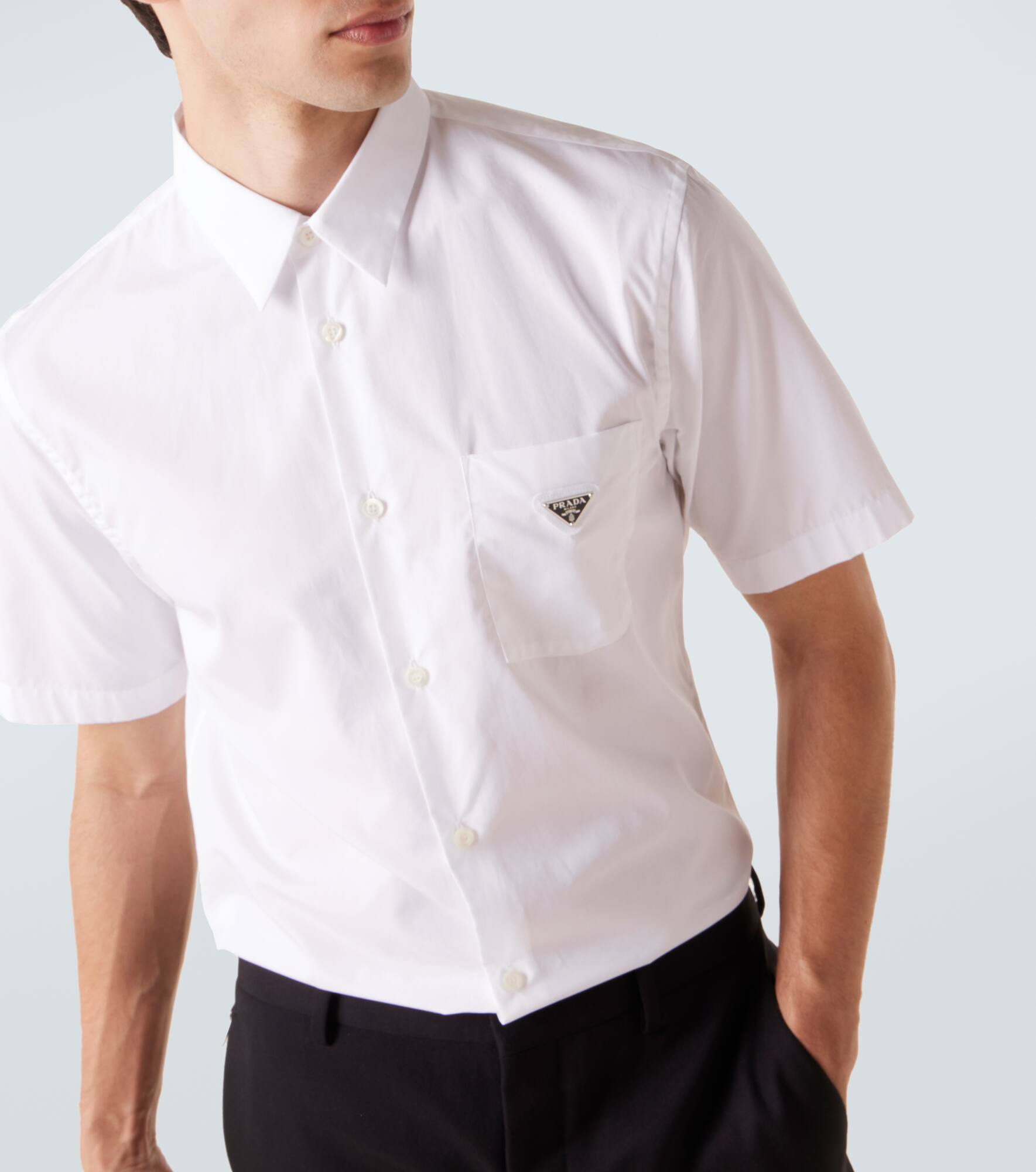 Logo cotton poplin bowling shirt - 5