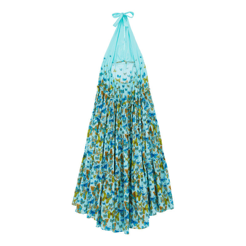 Vilebrequin Women Low Back and Long Cotton Dress Butterflies outlook