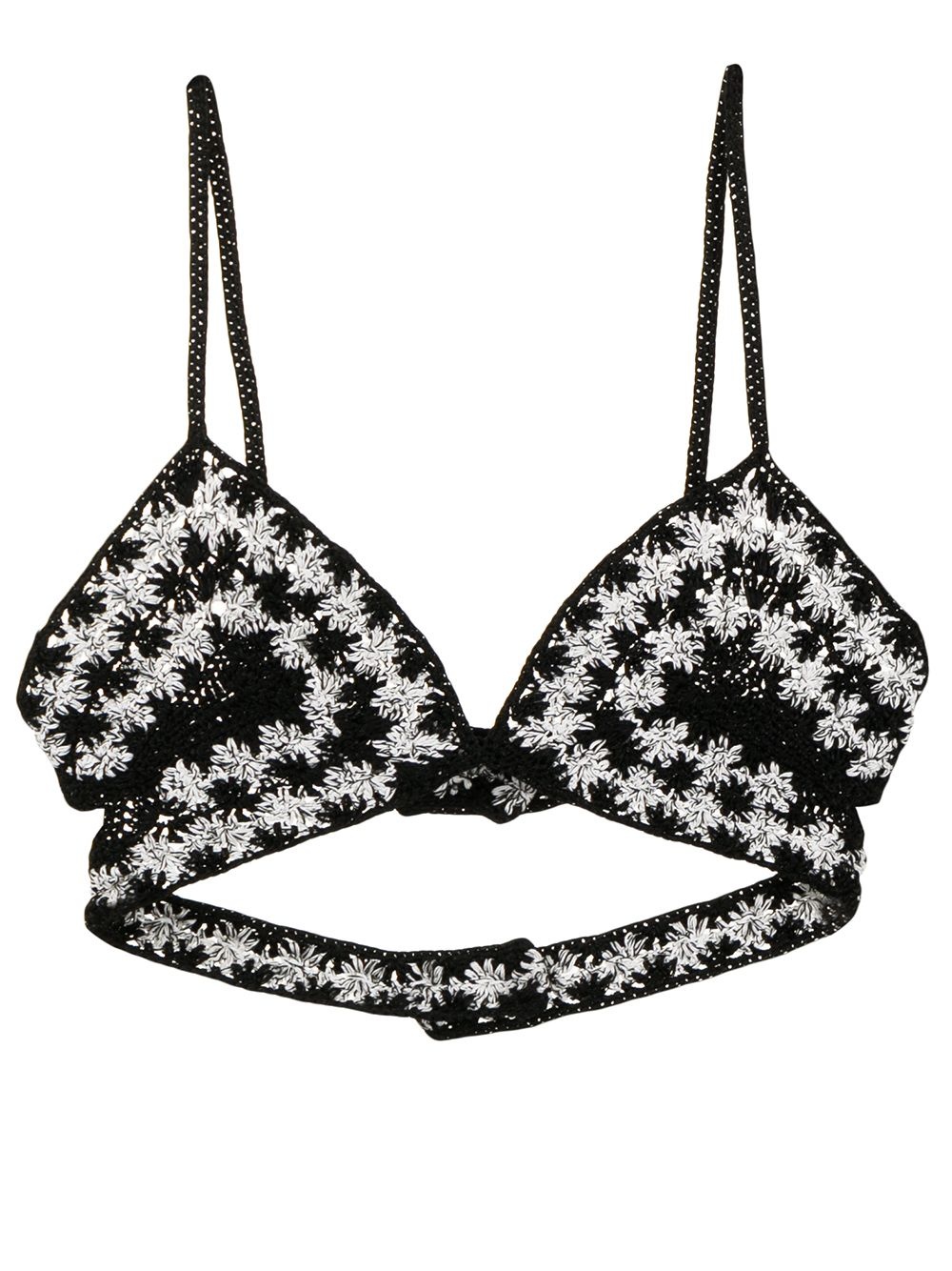 two-tone crochet bra - 1