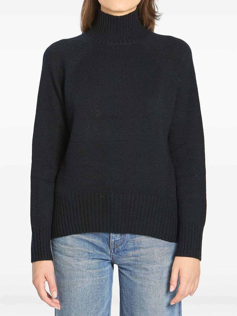 ribbed turtleneck sweater - 1