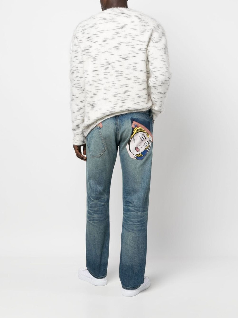 Junya Watanabe MAN Pop-Art patch straight jeans outlook