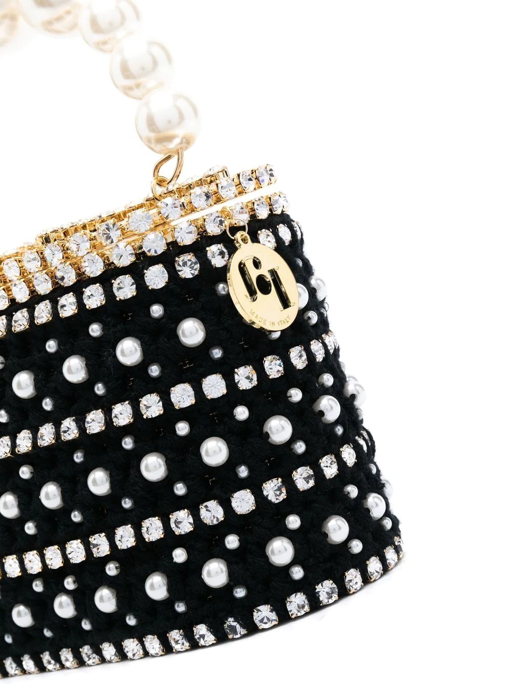 Holli Megeve embellished crochet tote bag - 4