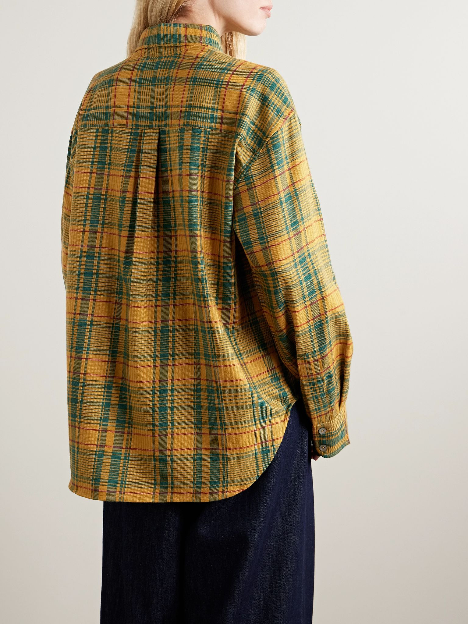 Checked cashmere and wool-blend shirt Multi - 4