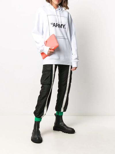 Yves Salomon graphic-print long-sleeved hoodie outlook