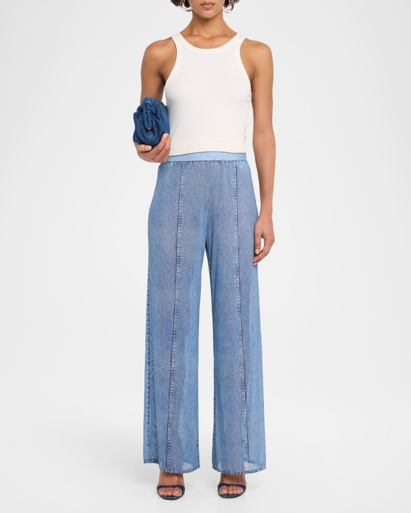 rag & bone rb Miramar Mesh Wide-Leg Pants outlook