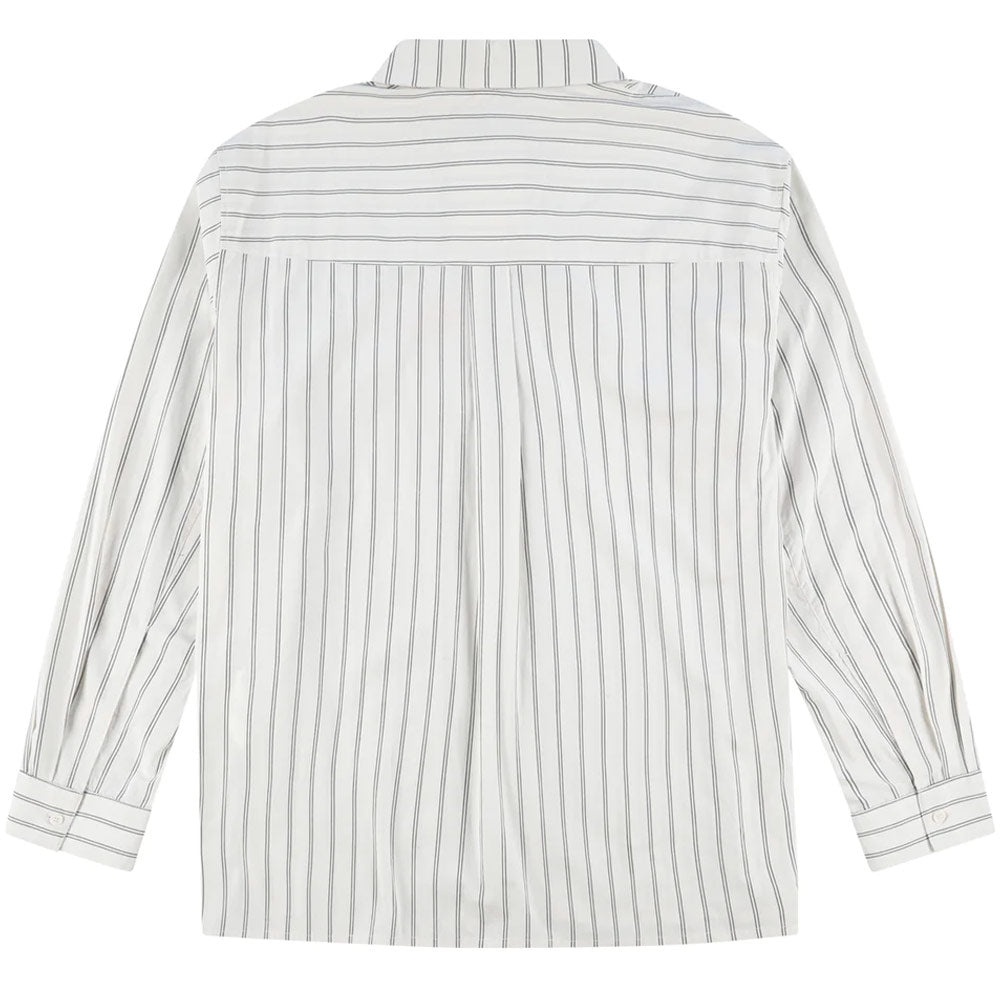 Nafnuf Logo Cotton Striped Shirt 'Off White' - 2