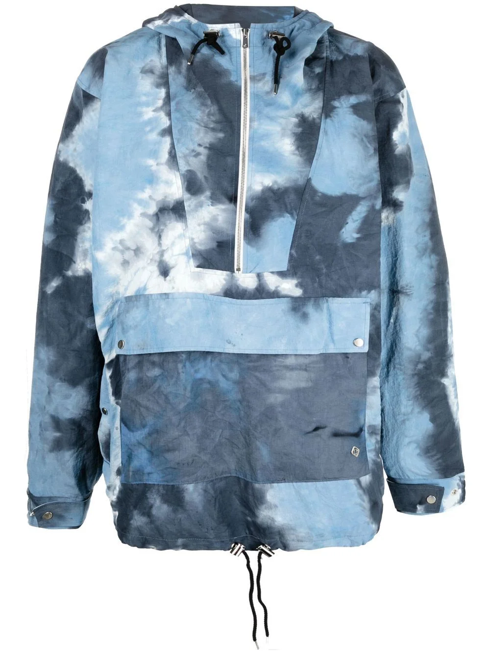 tie-dye print hooded jacket - 1