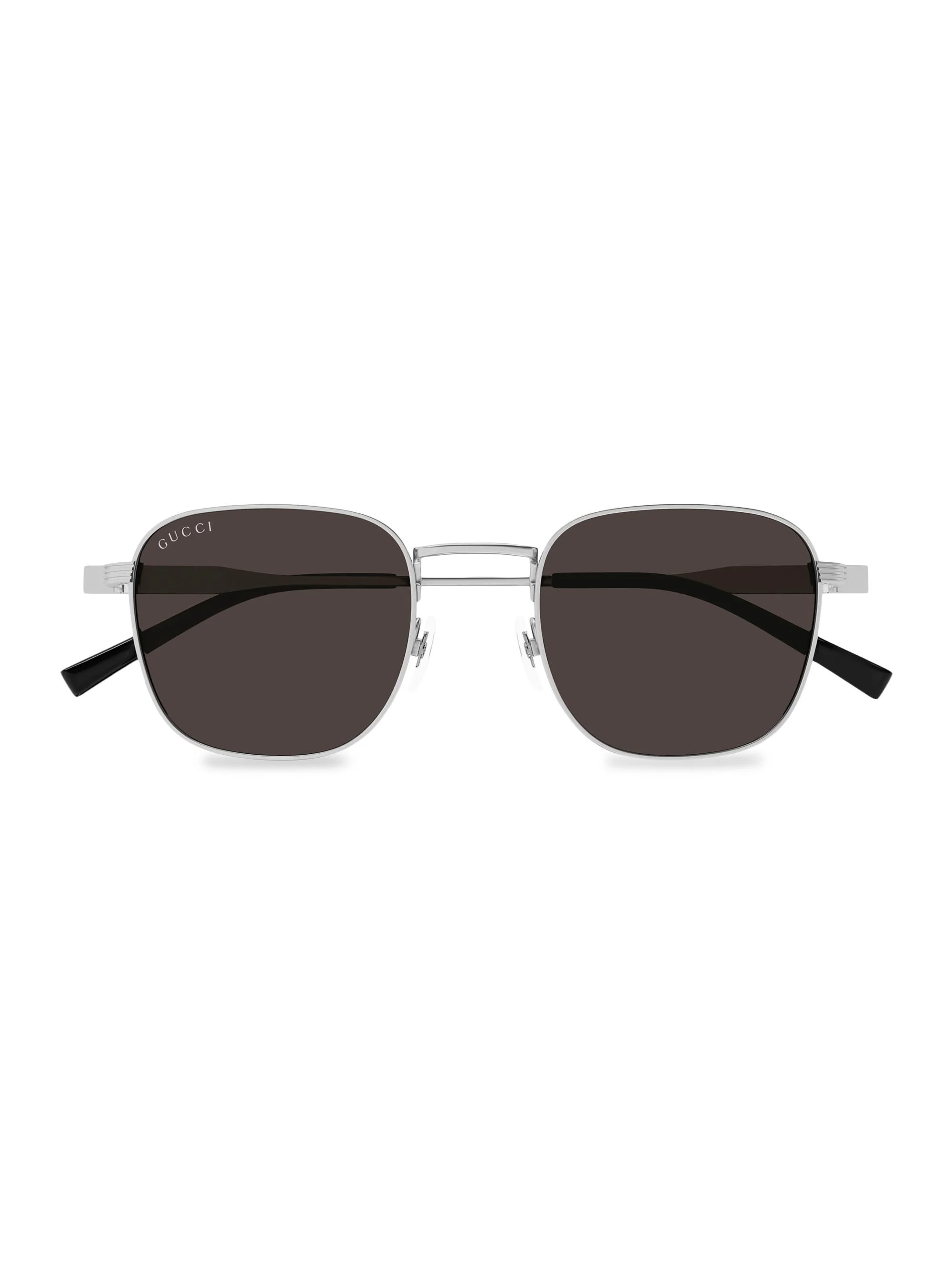 Men's Metal Web 50MM Panthos Metal Sunglasses - Silver Black - 1