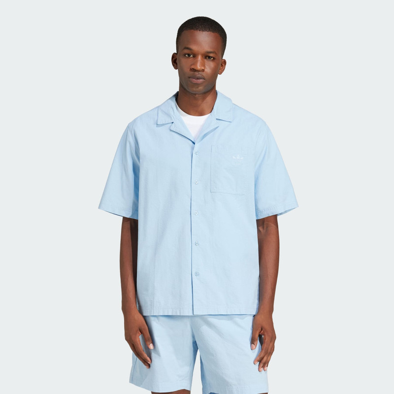 adidas Essentials Seersucker Short Sleeve Shirt outlook
