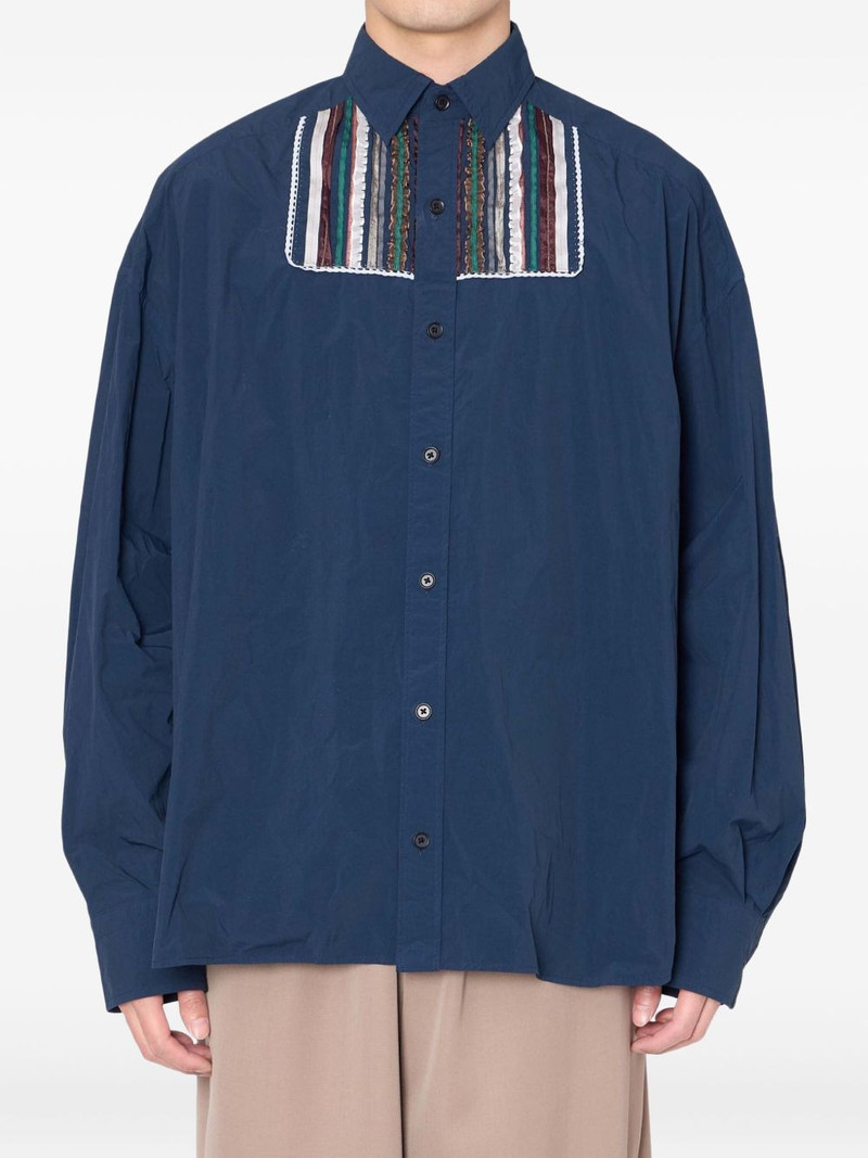 ribbon-embellished shirt 1