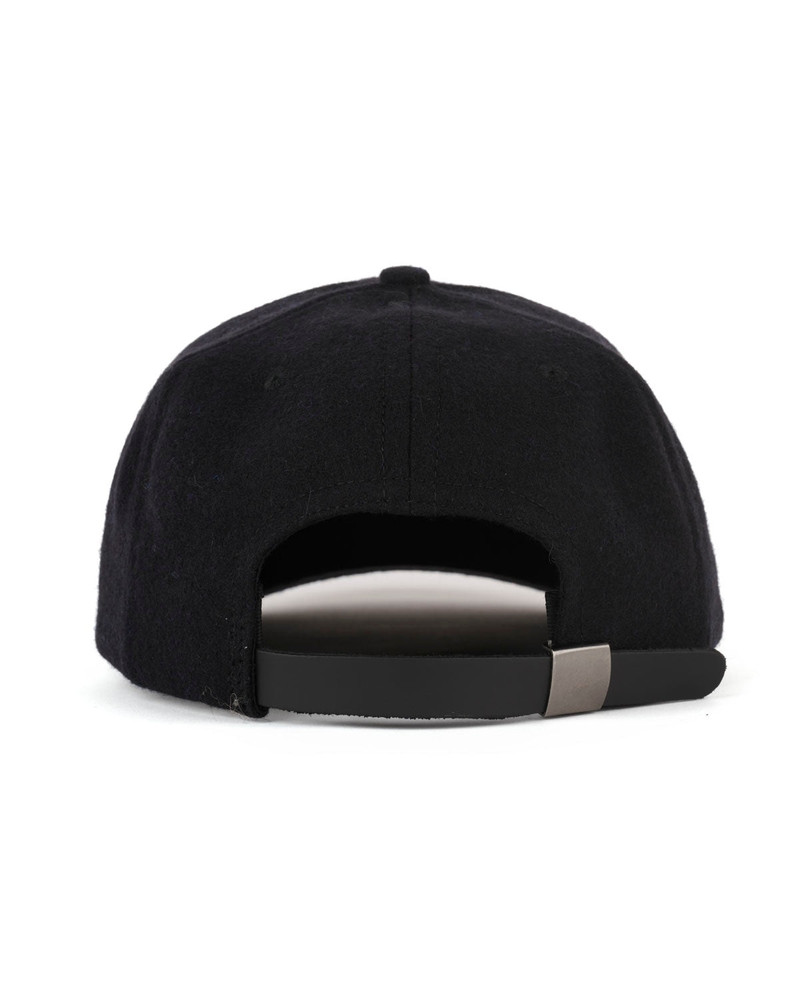 BRAIN DEAD Wool Flannel LA Logo Head 6 Panel Hat - Black outlook
