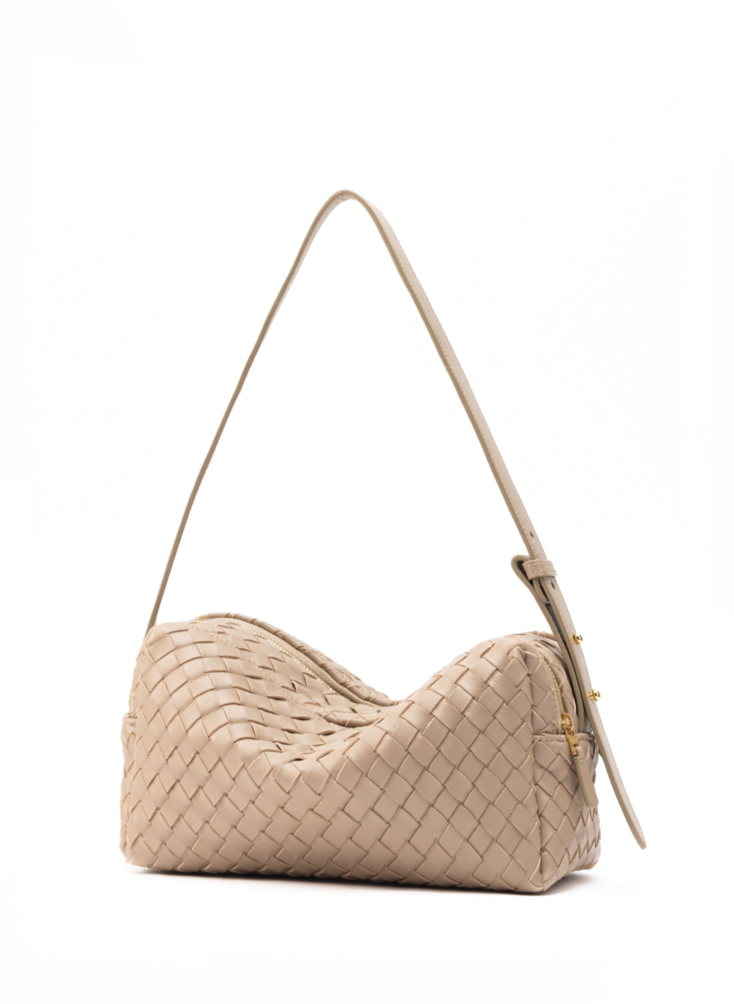 Trousse Woven Leather Taupe - 2