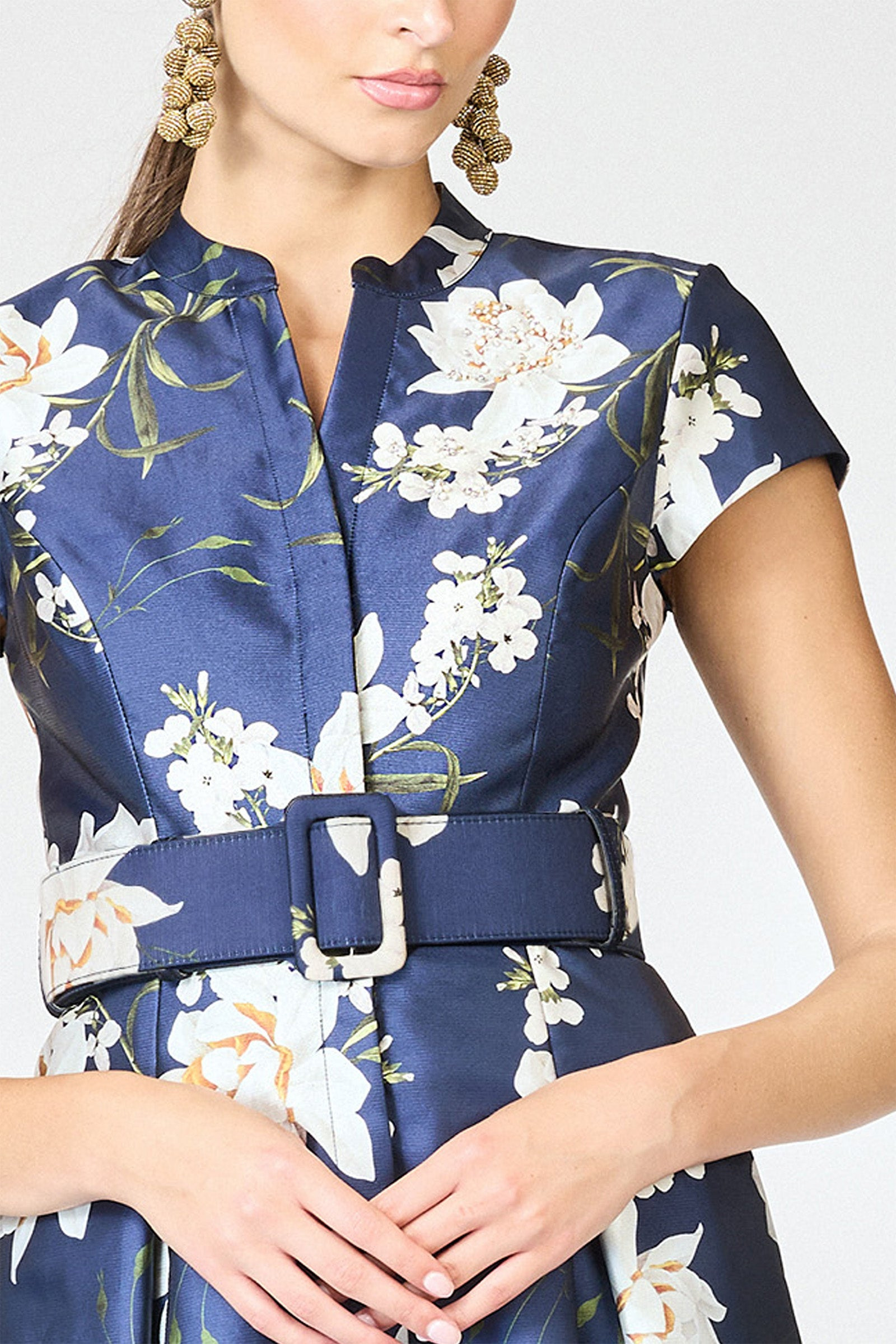 EMBELLISHED MARTA GOWN - NAVY NARCISSUS - 2
