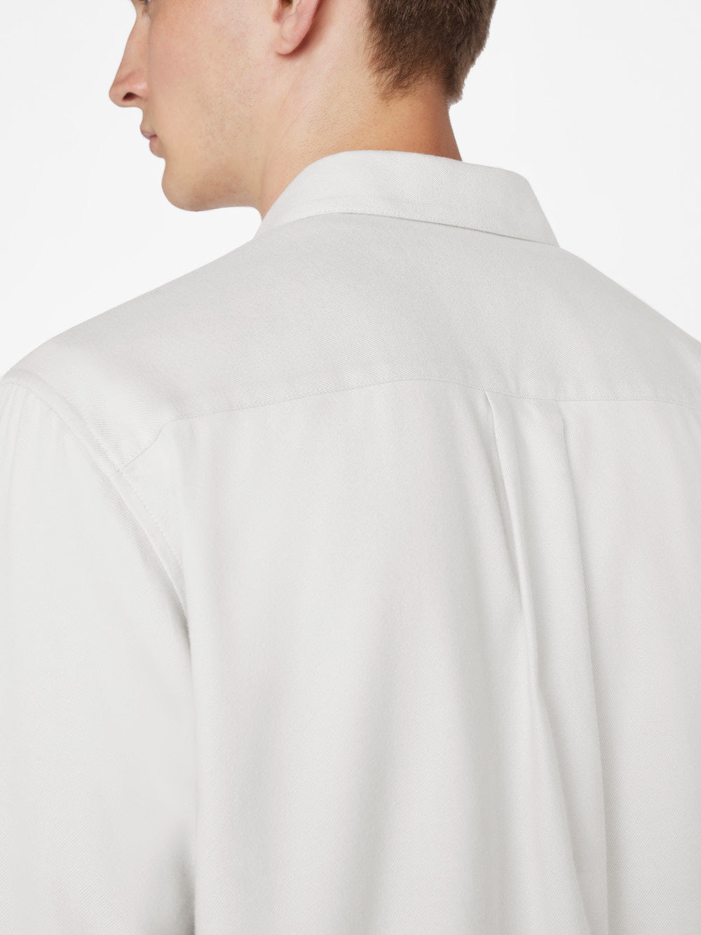 Brushed Cotton Shirt in Oatmeal - 4