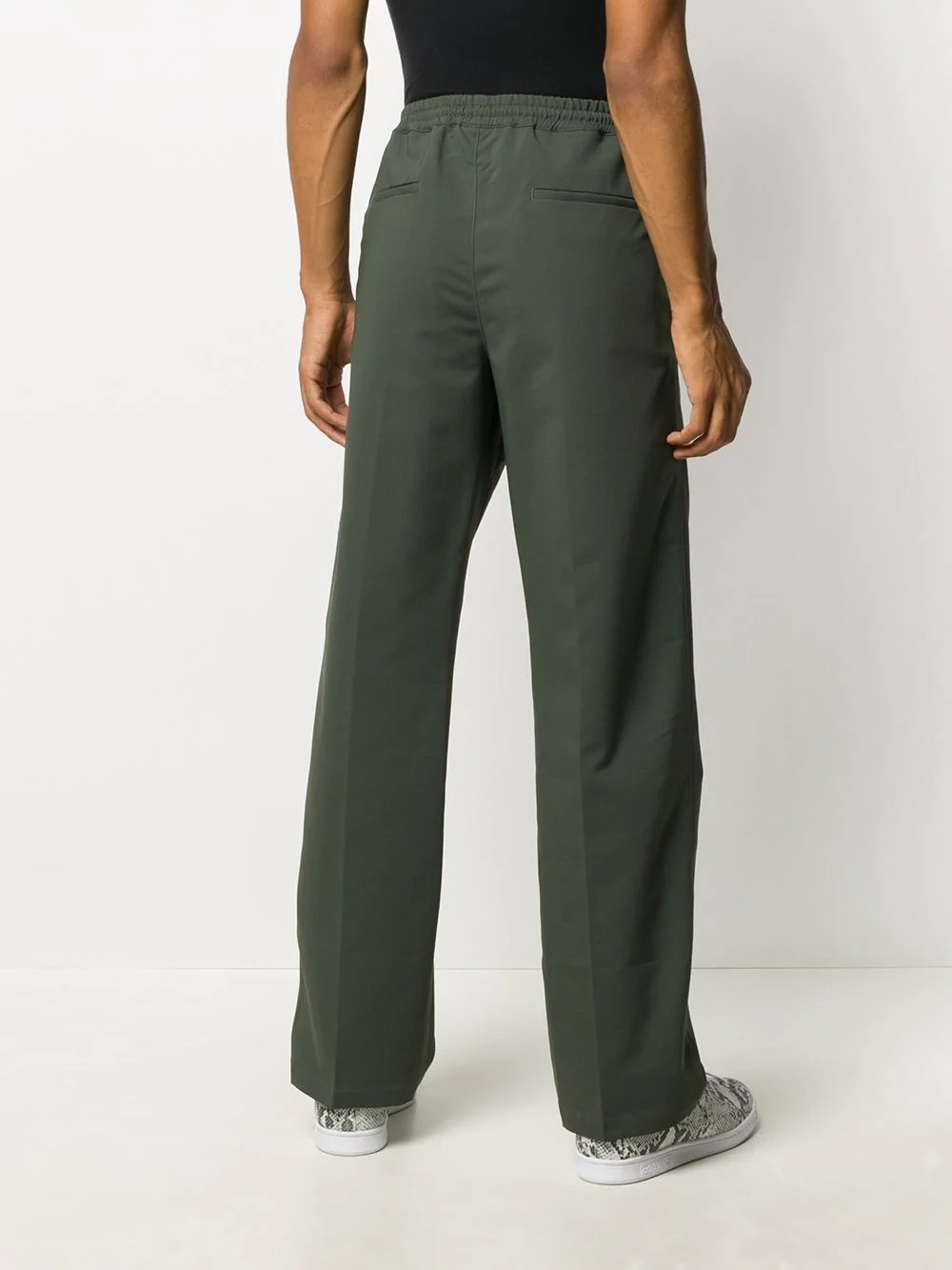 drawstring straight-leg trousers - 4