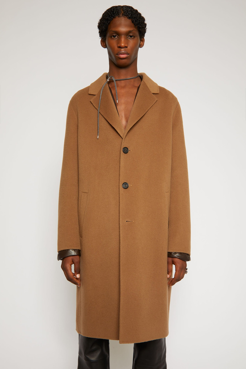 Double-faced wool coat light camel 5