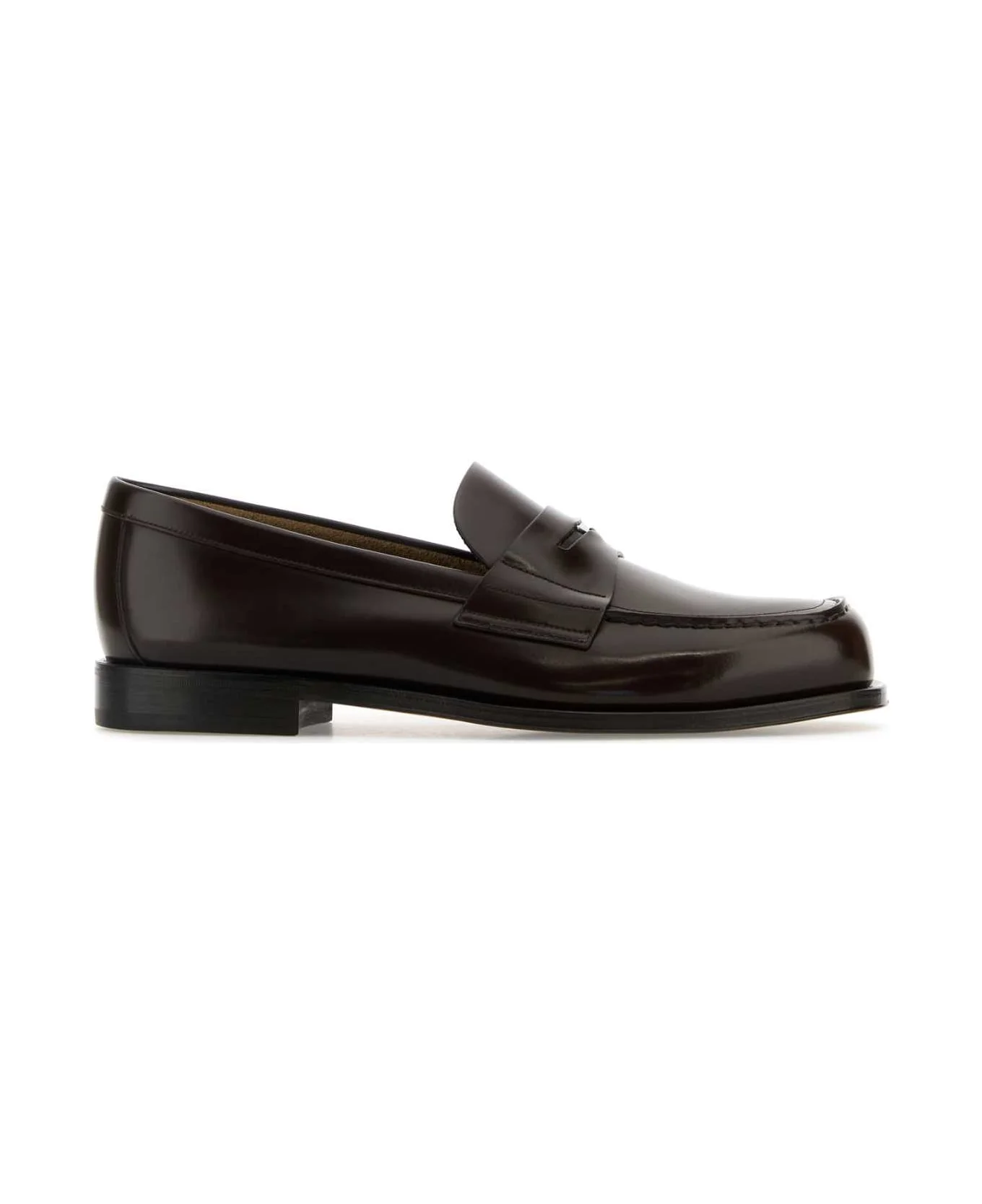 Chocolate Leather Loafers - 1